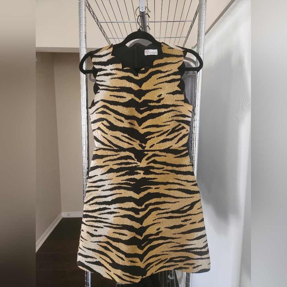 RED Valentino NWOT Animal Print Short Dress with Zipper Closure in the Back